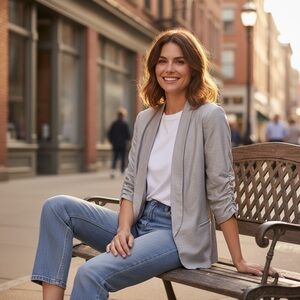 LC‎ Lauren Conrad Light Gray Women's Blazer. NWOT